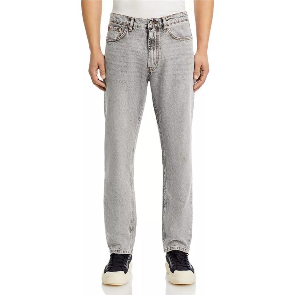Hugo Boss Mens 640 Regular Straight Leg Jeans, Grey, 33W x 32L, DM